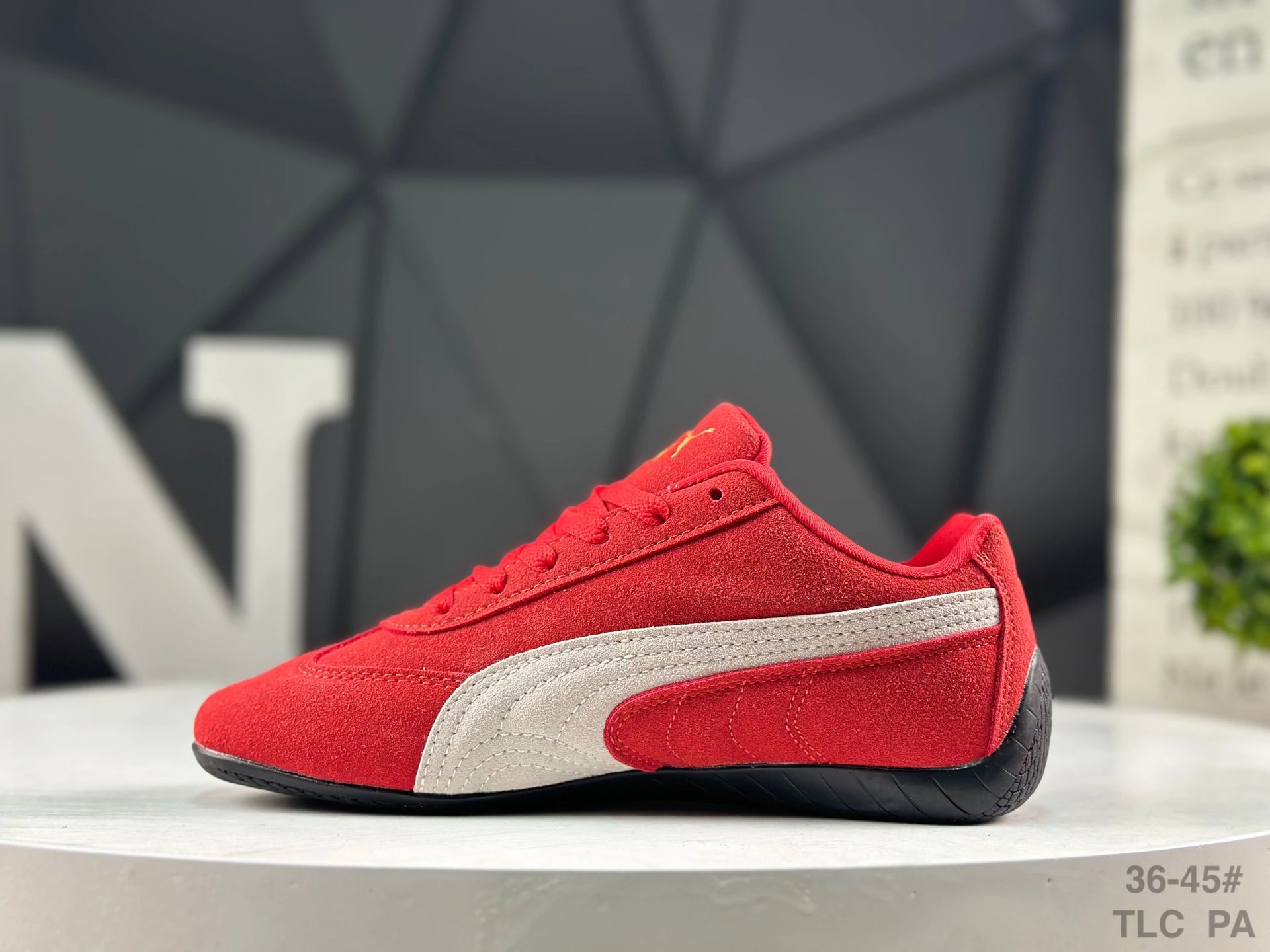 Puma Speed OG Sneakers Red White - Gallery Image 2 - Detailed View