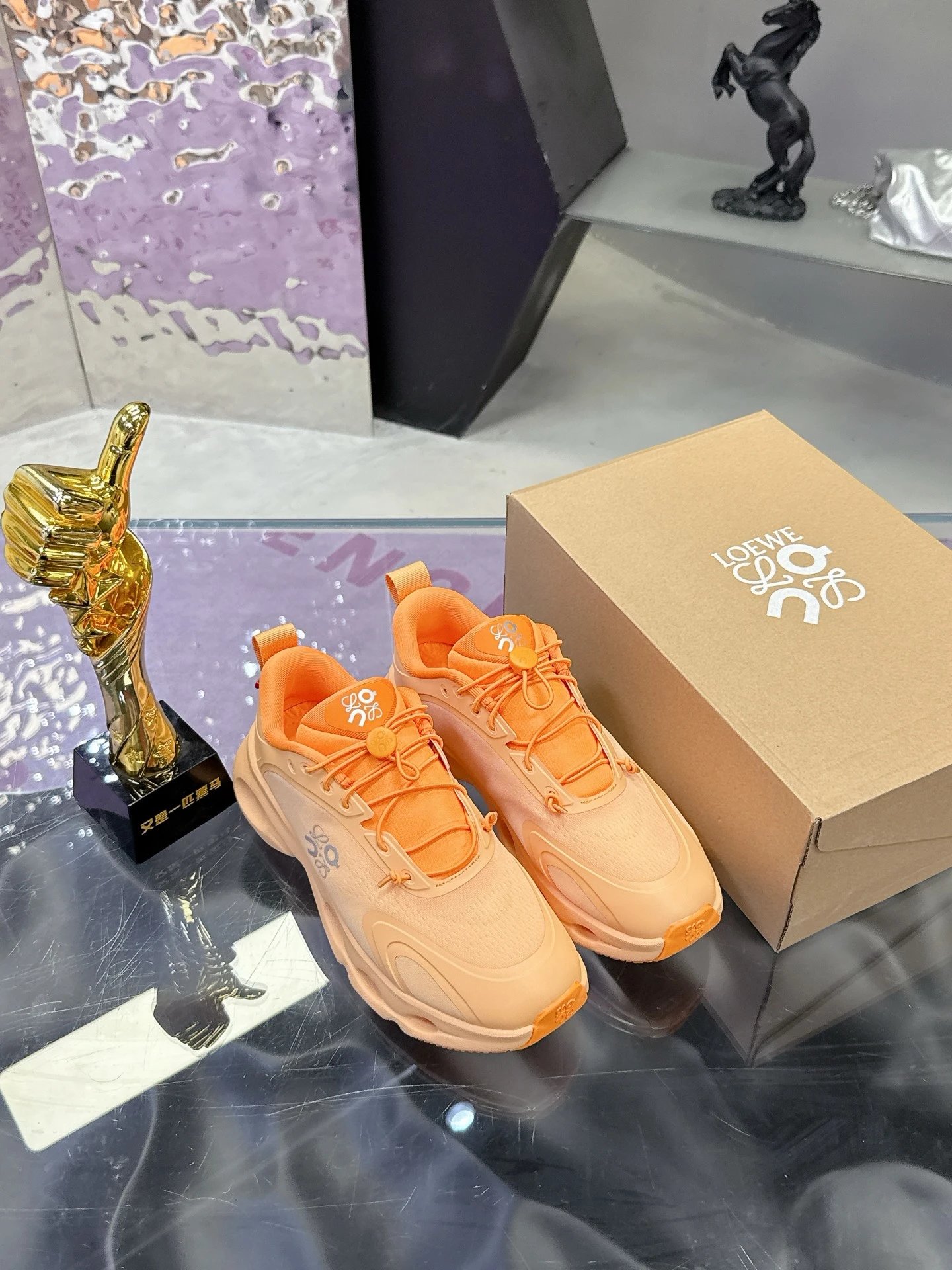 Loewe x On 3.0 Cloudventure Sneakers Orange - Gallery Image 5 - Detailed View