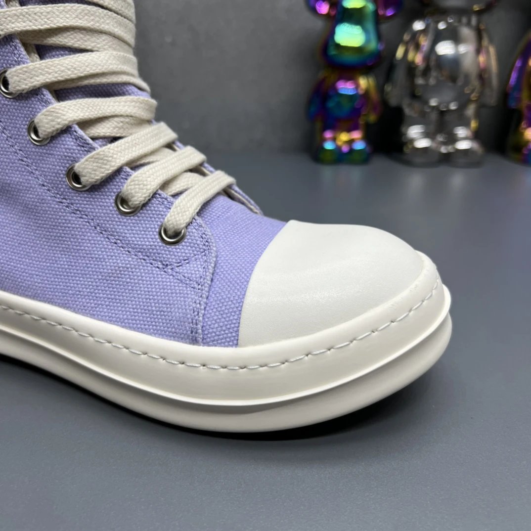 Rick Owens High-top Casual Sneakers Purple - Gallery Image 4 - Detailed View