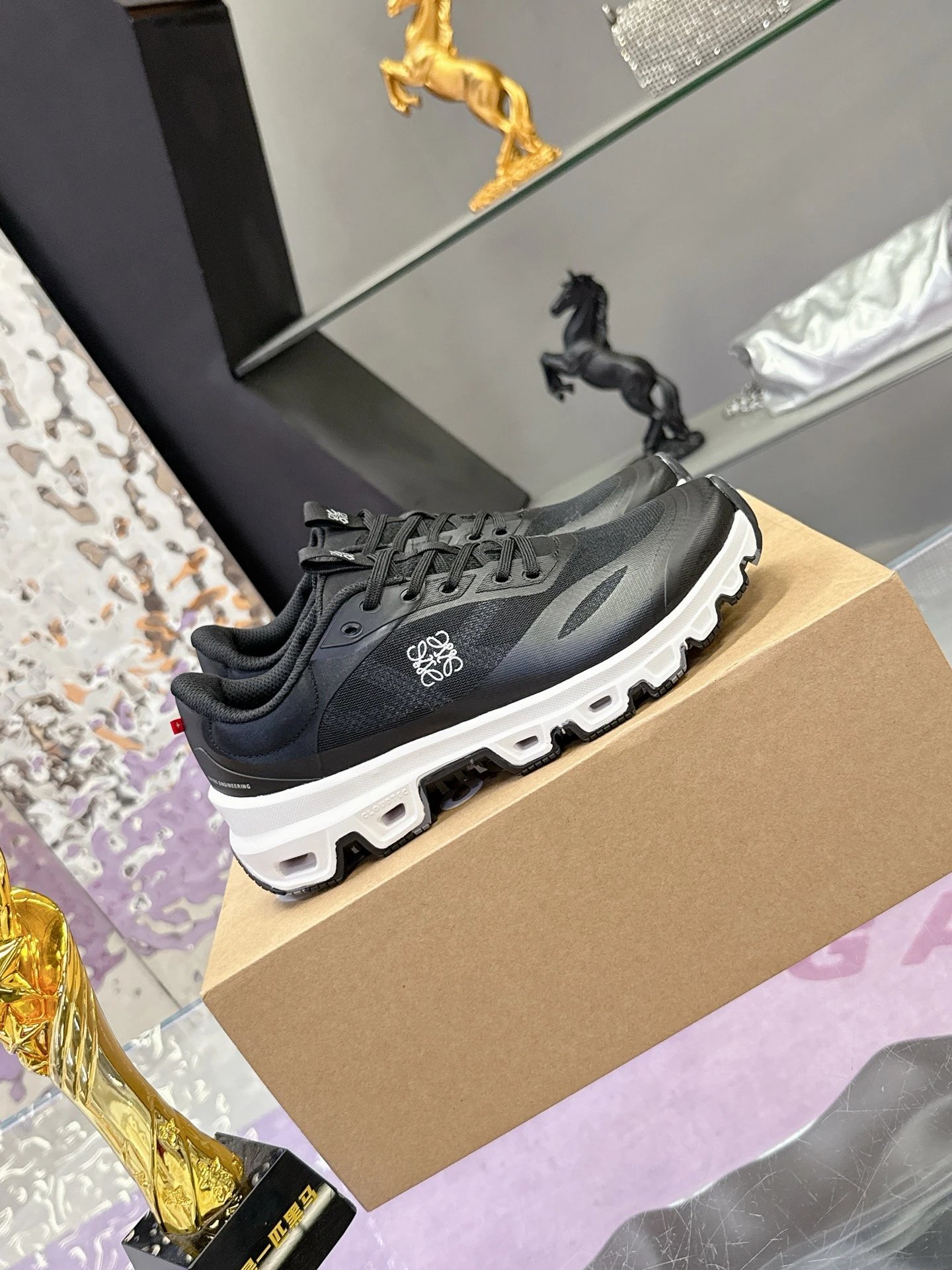 Loewe x On Running 3.0 Cloudtilt Sneakers Black - Gallery Image 2 - Detailed View