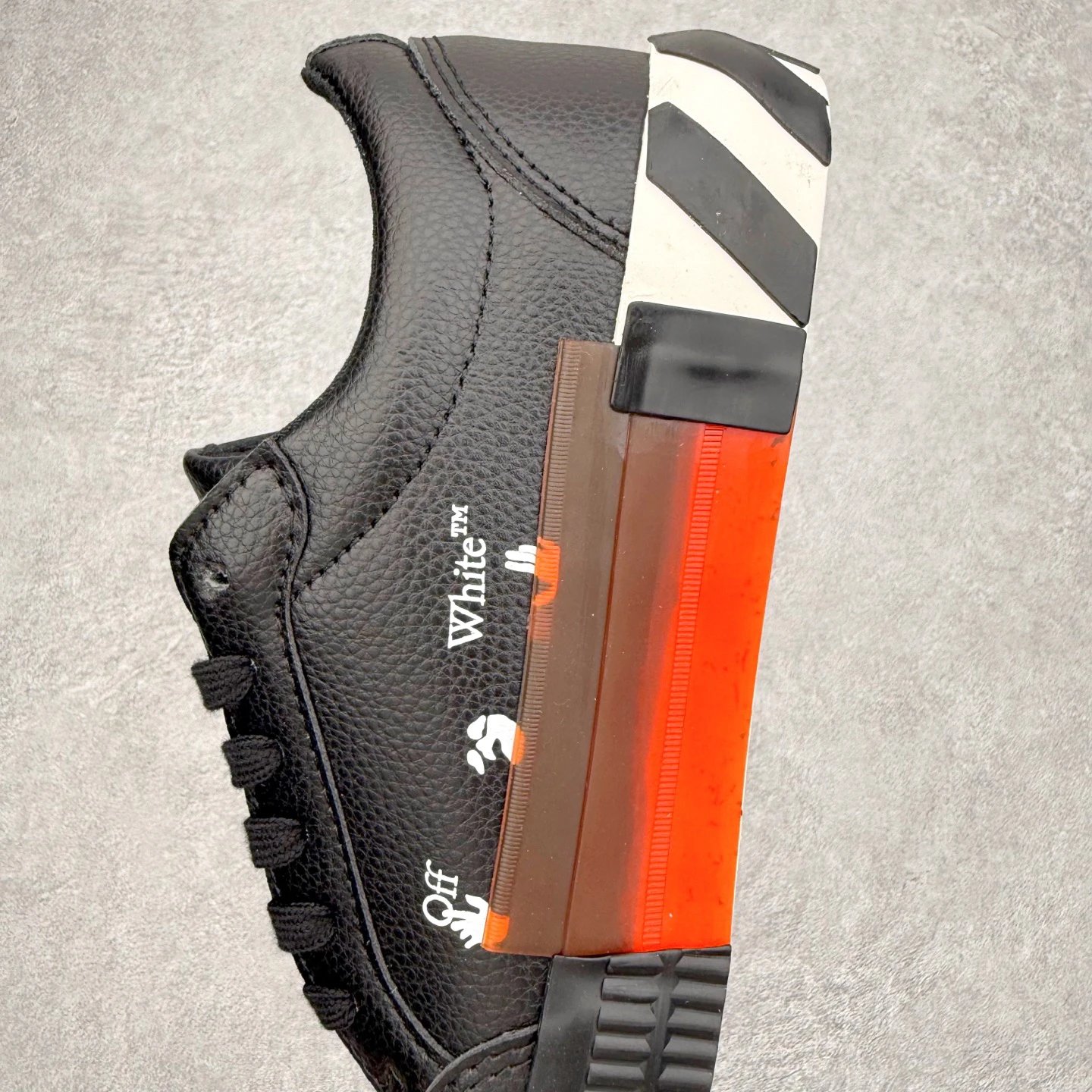 Urban Low Top Leather Sneakers Anti-Slip Jet Black - Gallery Image 7 - Detailed View