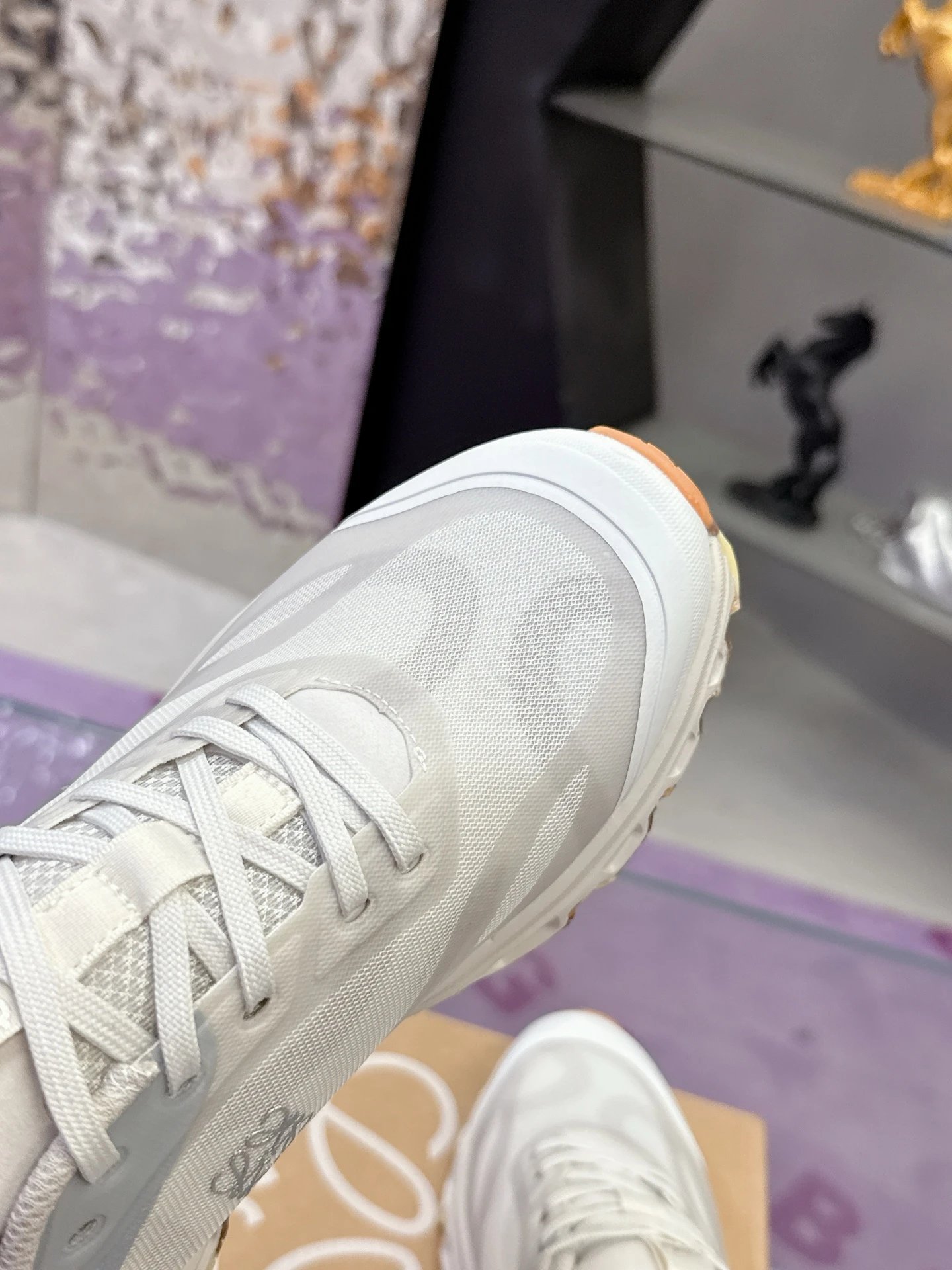 Loewe x On Running 3.0 Cloudtilt White Gray Sneakers  - Gallery Image 6 - Detailed View