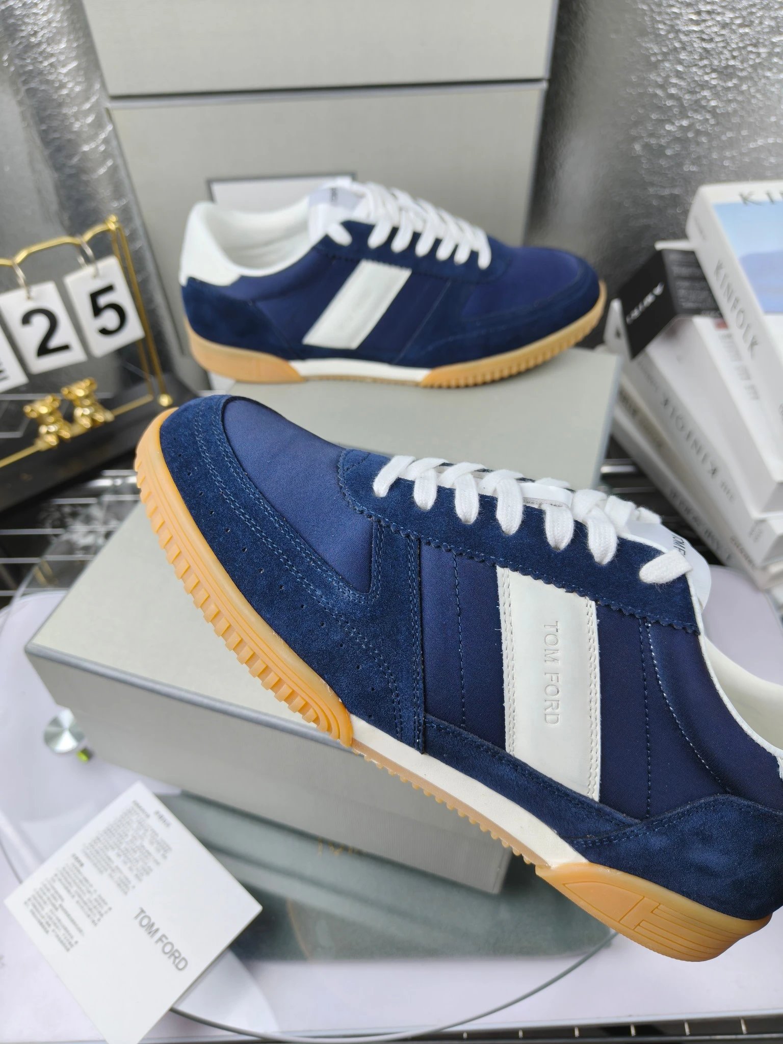 Retro Suede Sneaker Navy - Gallery Image 5 - Detailed View