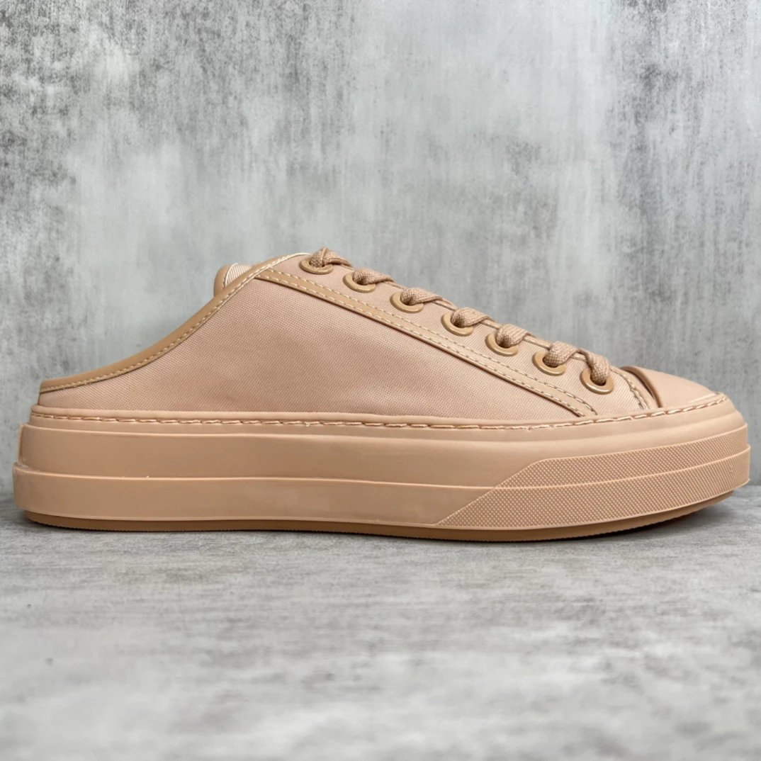 Slip-On Leather Sneakers Blush Beige - Gallery Image 6 - Detailed View