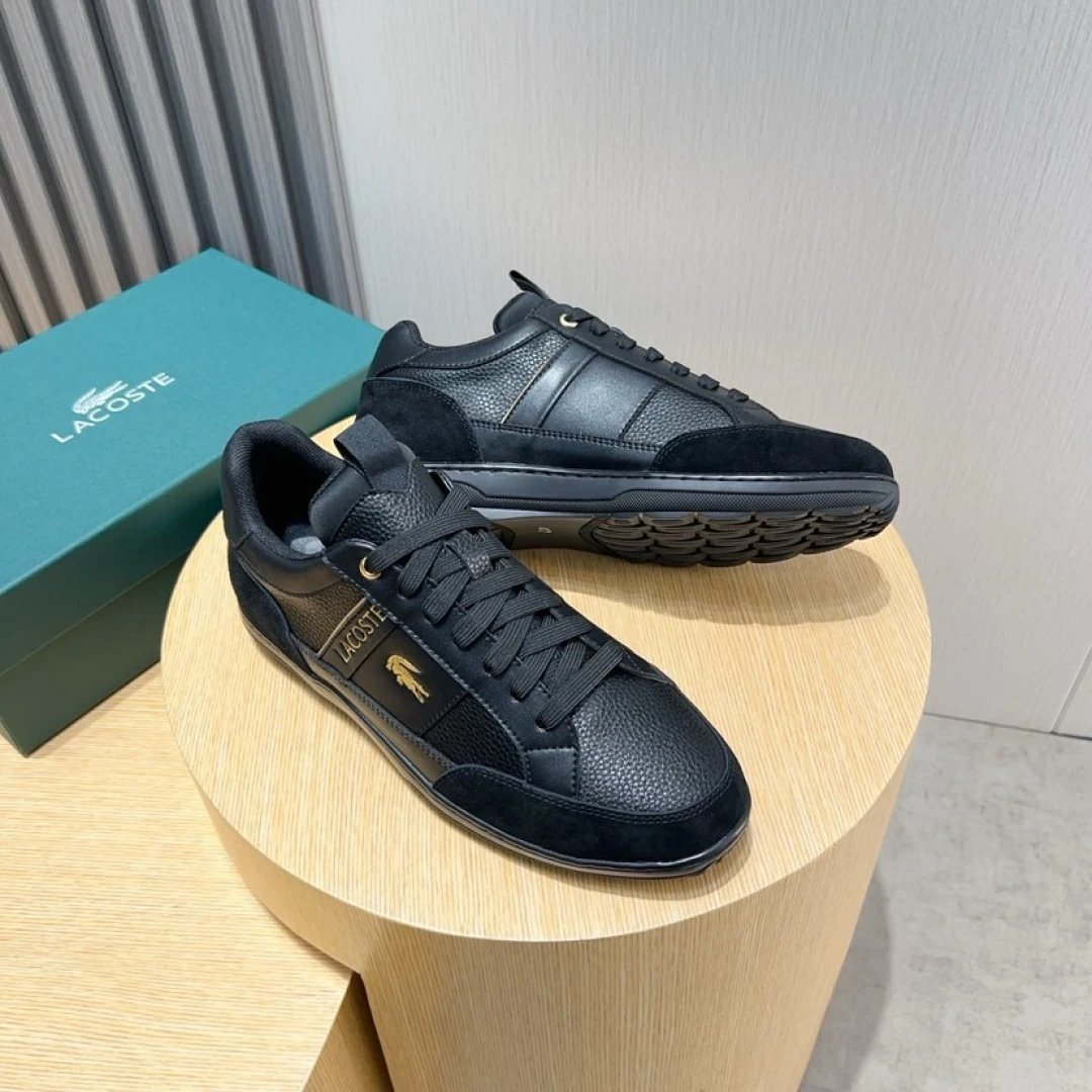 Lacoste Black Premium Sneakers - Gallery Image 3 - Detailed View