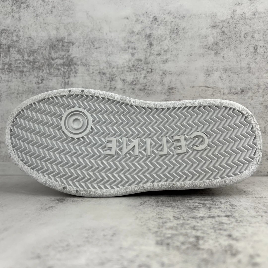 Platform Leather Cookie Sneakers Summer White Blaze Orange - Gallery Image 8 - Detailed View