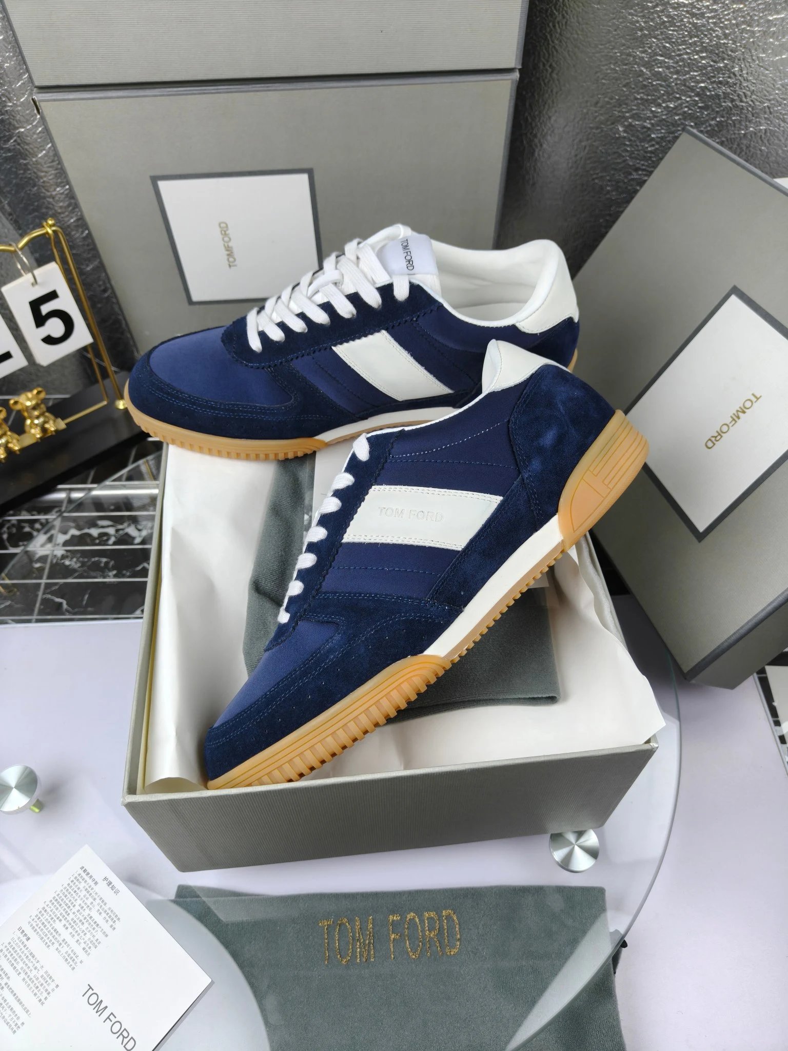 Retro Suede Sneaker Navy - Gallery Image 6 - Detailed View
