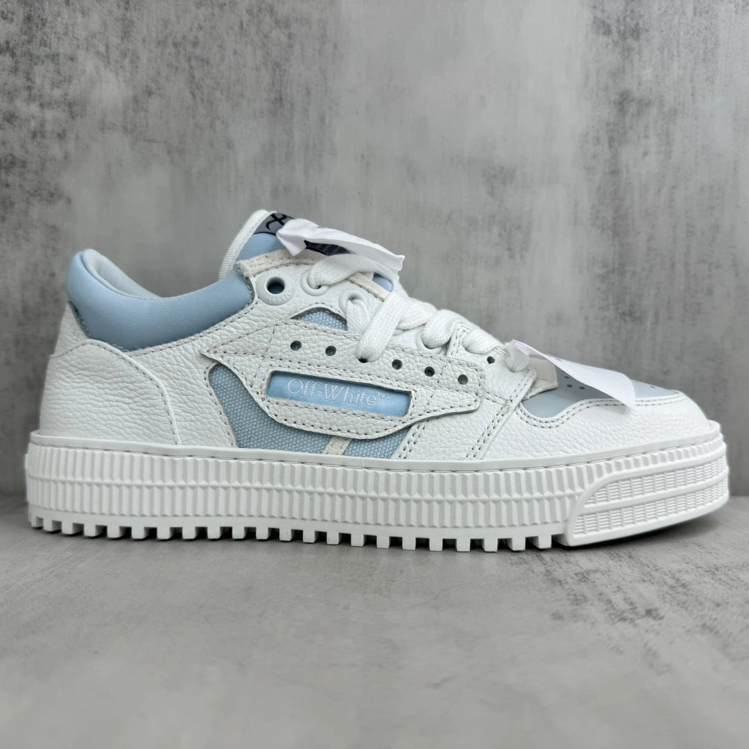 Low Vulcanized Canvas Sneakers Leather Lining Ice Blue - Gallery Image 6 - Detailed View