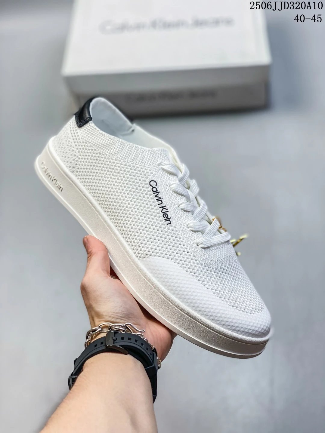 Breathable Mesh Low Top Lace-Up Sneakers Ivory White - Gallery Image 1 - Detailed View