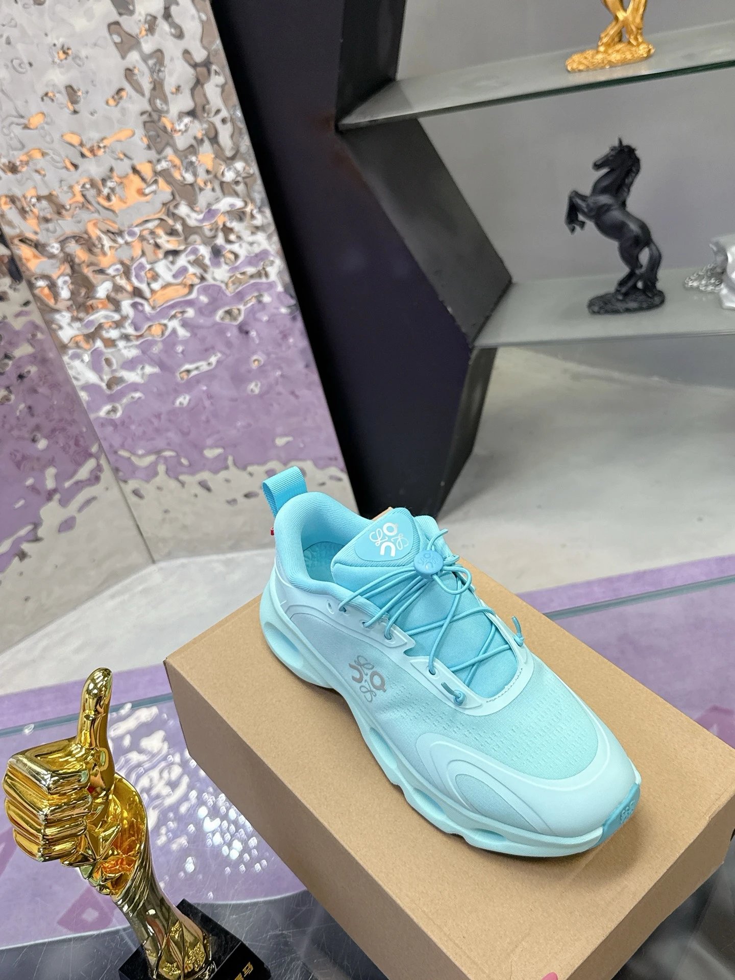 Loewe x On 3.0 Cloudventure Sneakers Blue - Gallery Image 6 - Detailed View