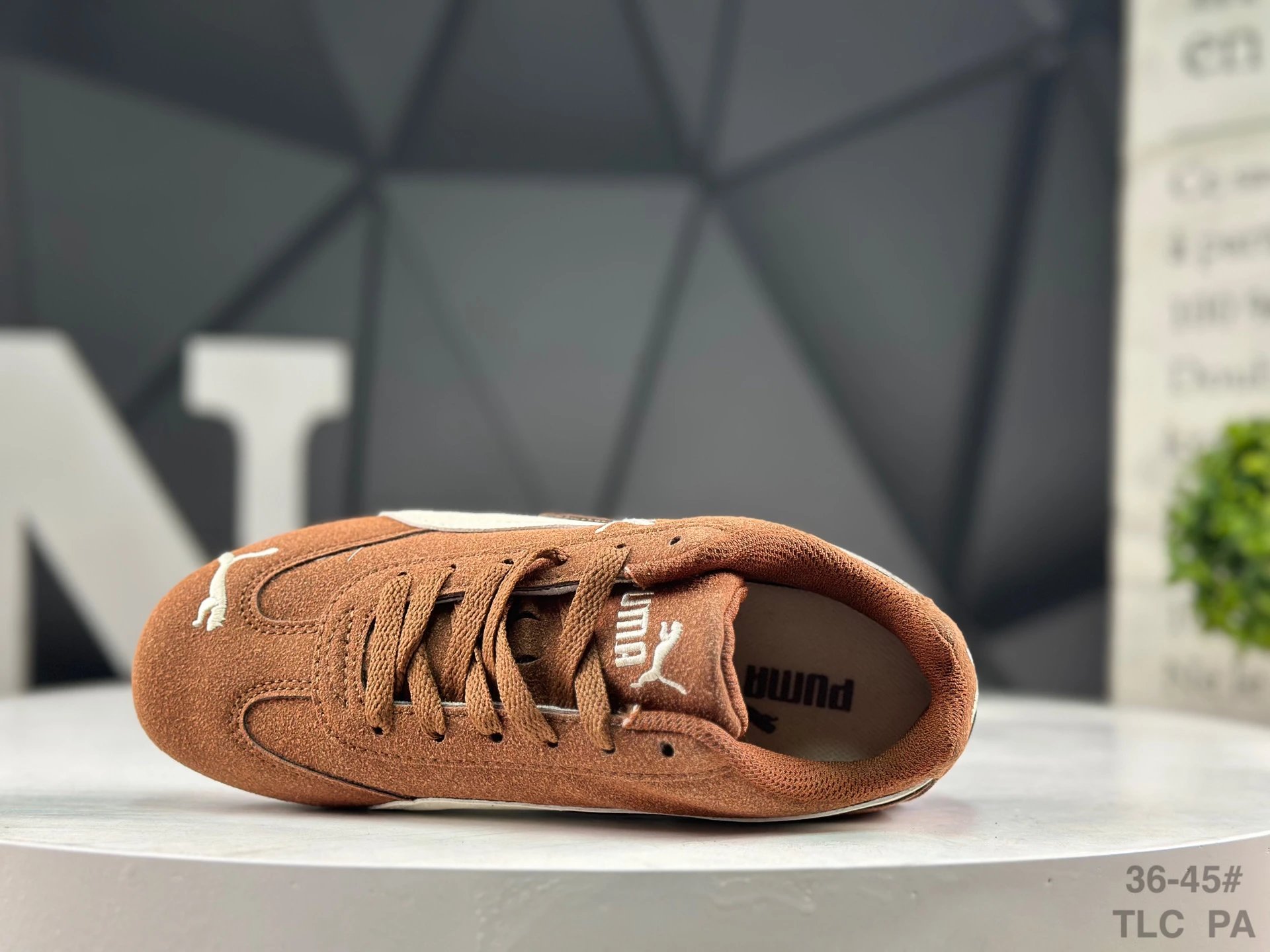 Puma Speed OG Sneakers Brown White - Gallery Image 3 - Detailed View