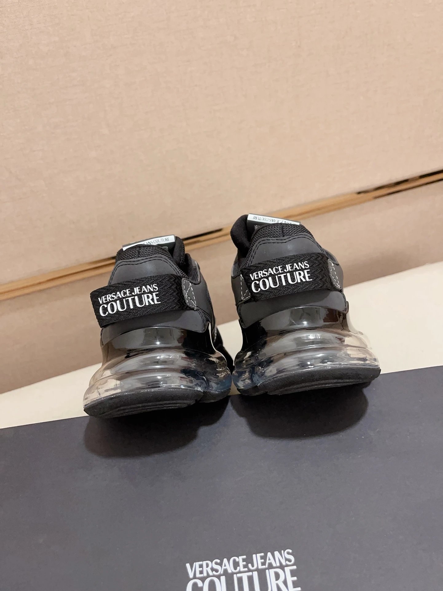 Luxury Mesh Leather Sneakers Onyx Black - Gallery Image 8 - Detailed View