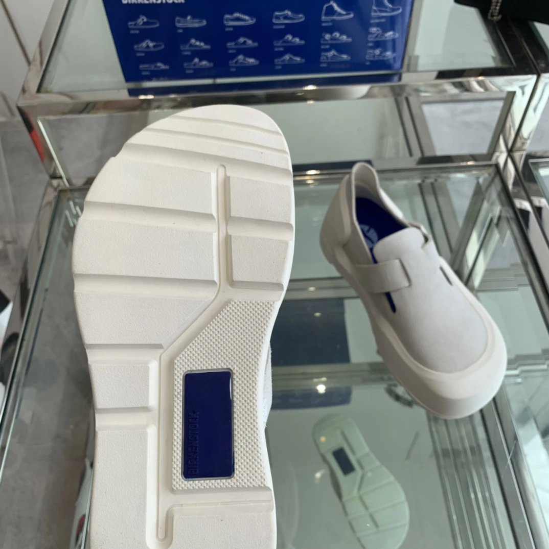 Ergonomic Suede Slip-On Loafers with Buckle Dove Grey - Gallery Image 9 - Detailed View