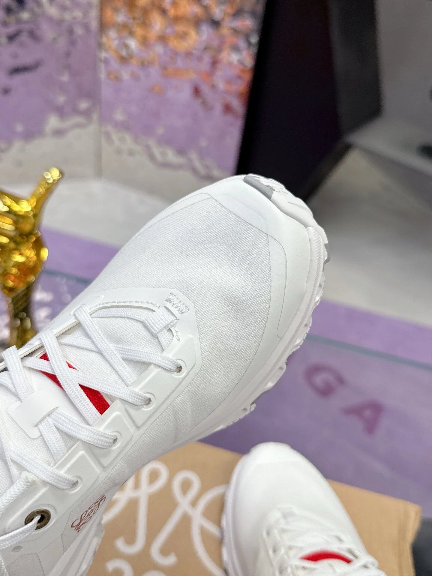 Loewe x On Running 3.0 Cloudtilt White Sneakers - Gallery Image 6 - Detailed View