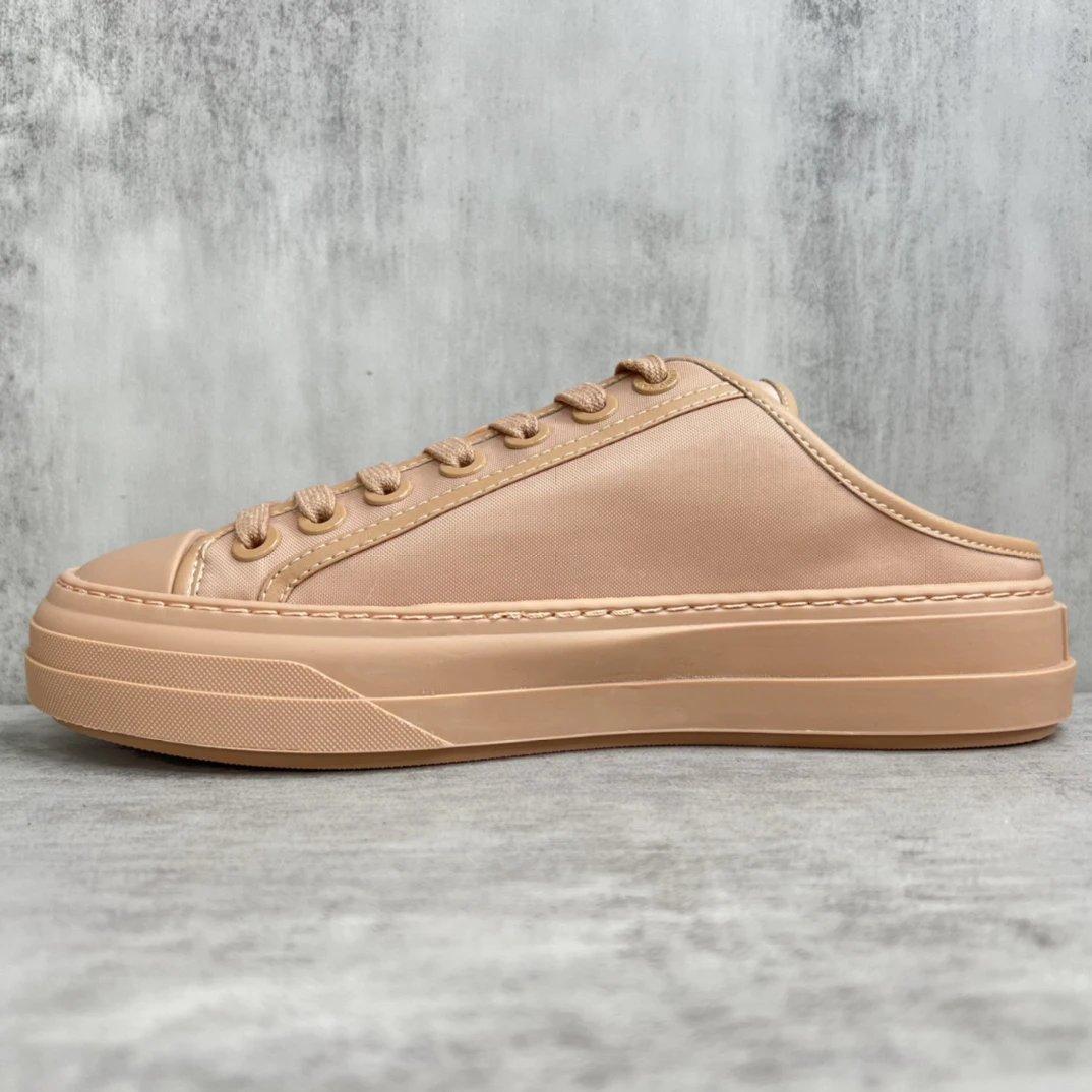 Slip-On Leather Sneakers Blush Beige - Gallery Image 7 - Detailed View