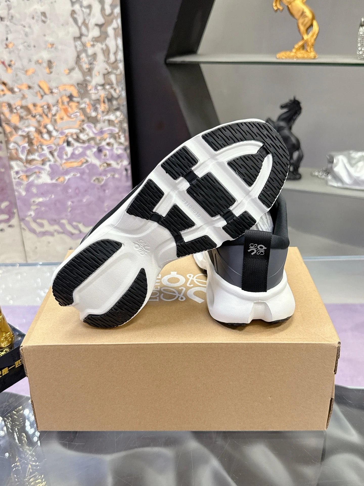 Loewe x On 3.0 Cloudventure Sneakers Black White - Gallery Image 9 - Detailed View
