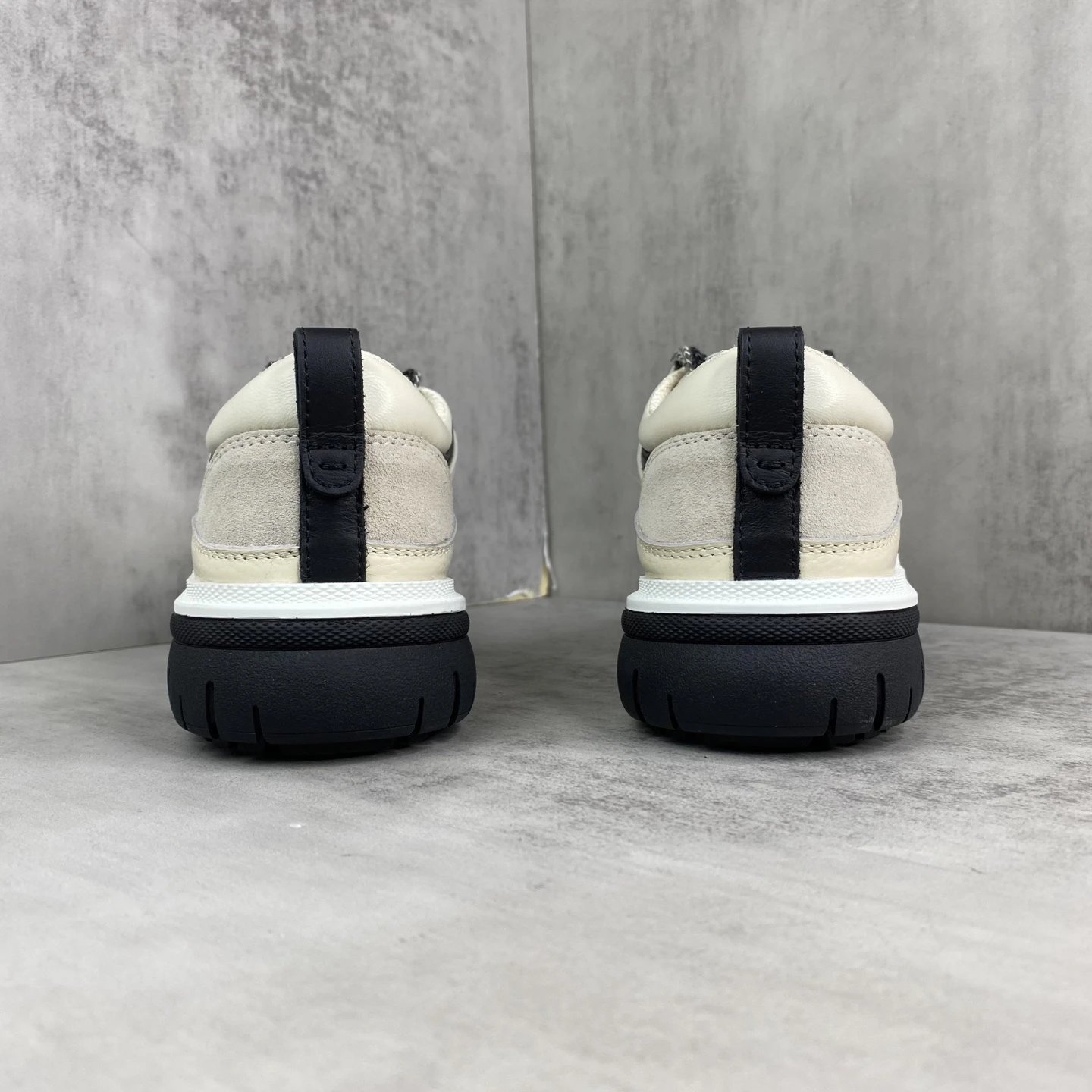 Luxury Leather Low Top Sneakers Panda Colorway - Gallery Image 5 - Detailed View