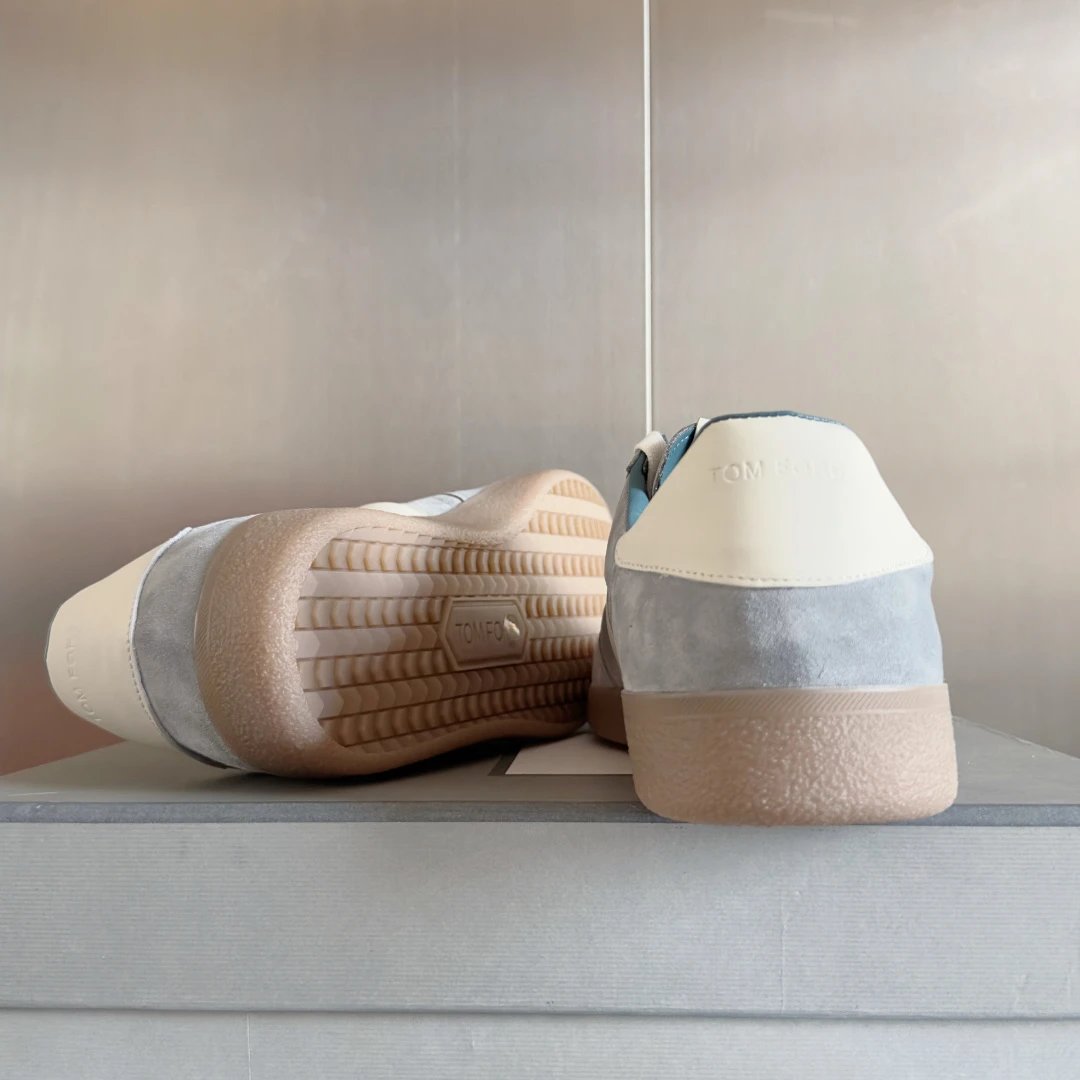 Suede Retro Trainer Sneakers Ice Blue - Gallery Image 9 - Detailed View