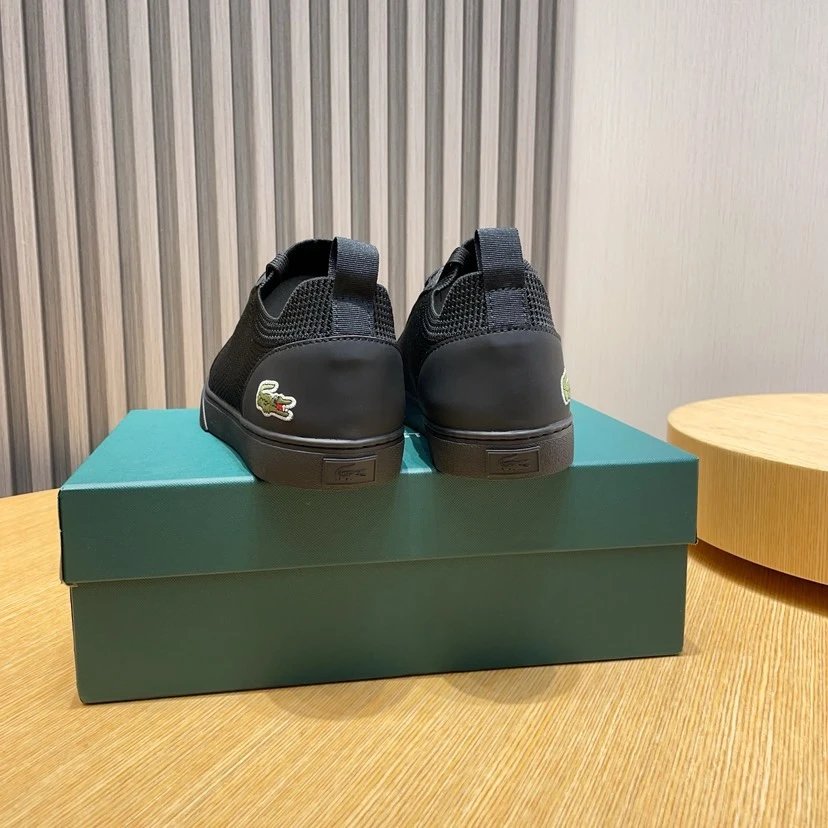 Lacoste Black Classic Sneakers - Gallery Image 4 - Detailed View