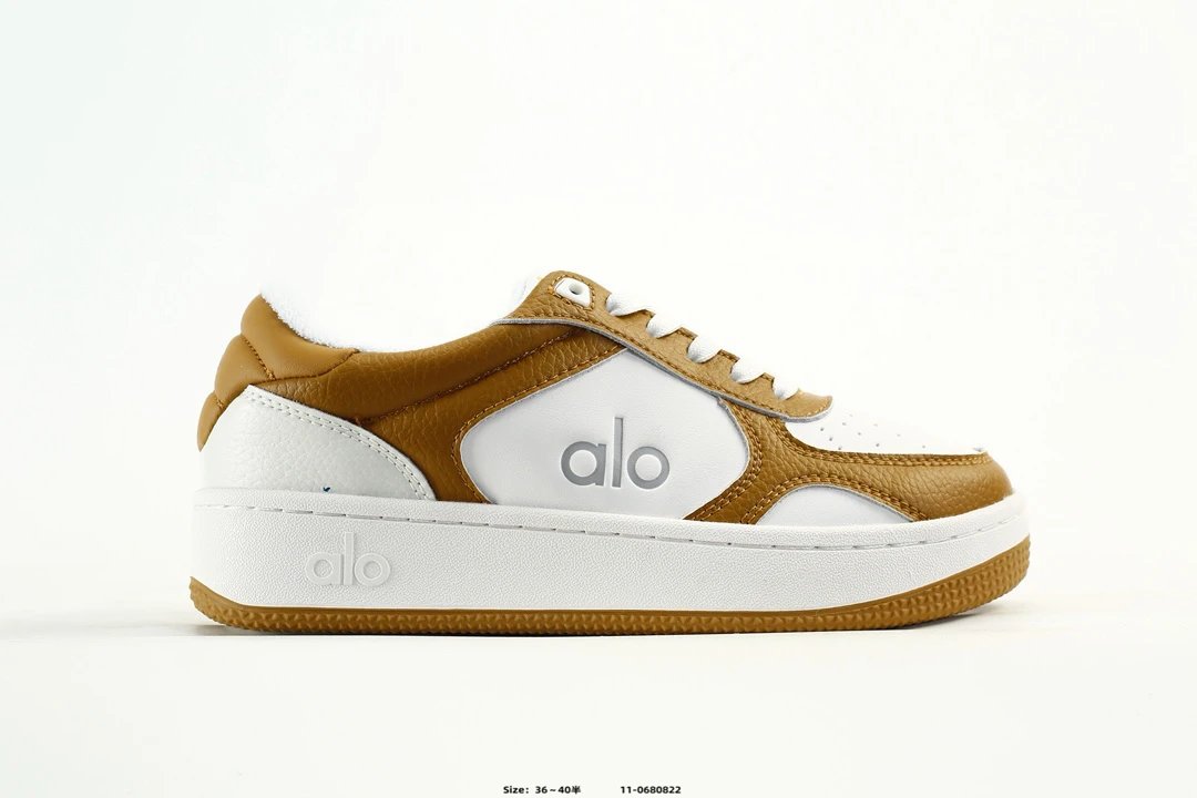 Alo Yoga Runner Sneakers Brown White - High Quality Product Image - Cnfans