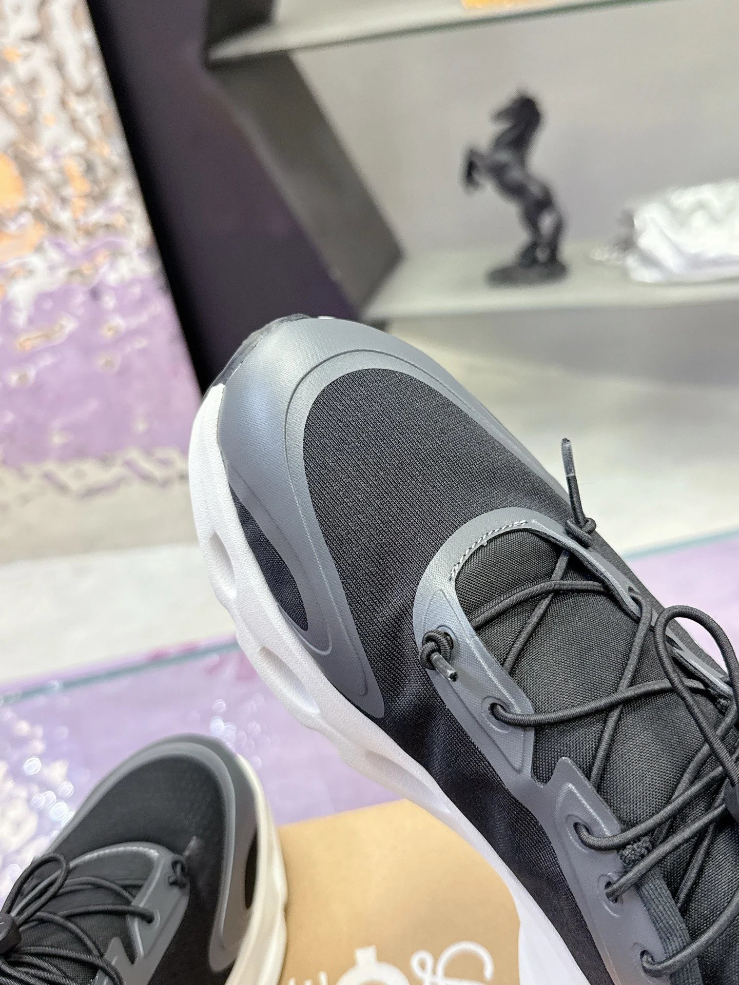Loewe x On 3.0 Cloudventure Sneakers Black White - Gallery Image 6 - Detailed View