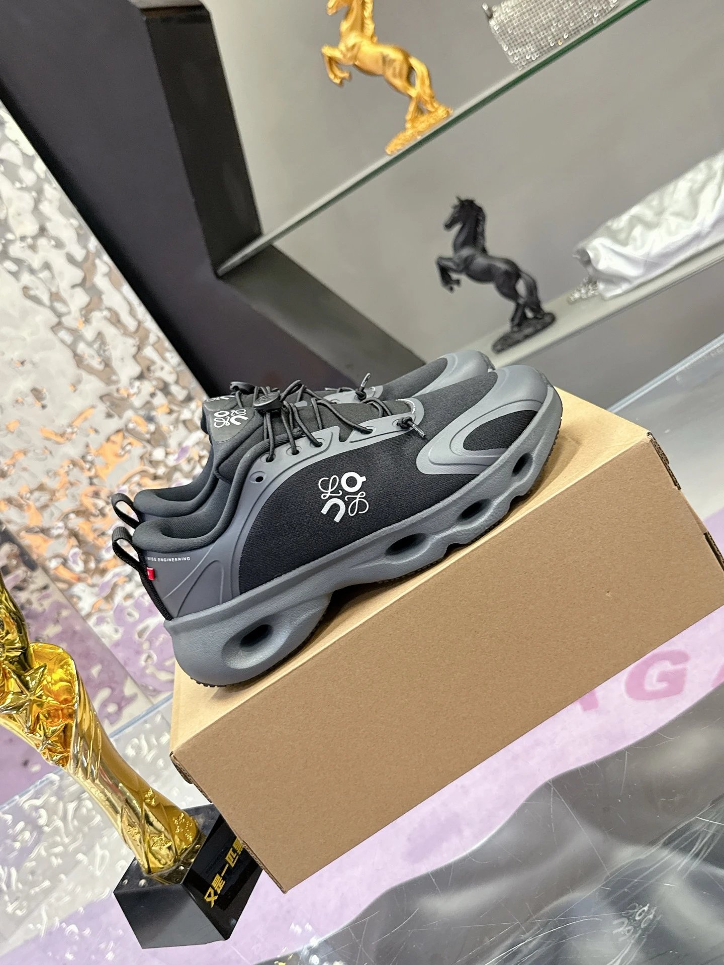 Loewe x On 3.0 Cloudventure Sneakers Black - Gallery Image 3 - Detailed View