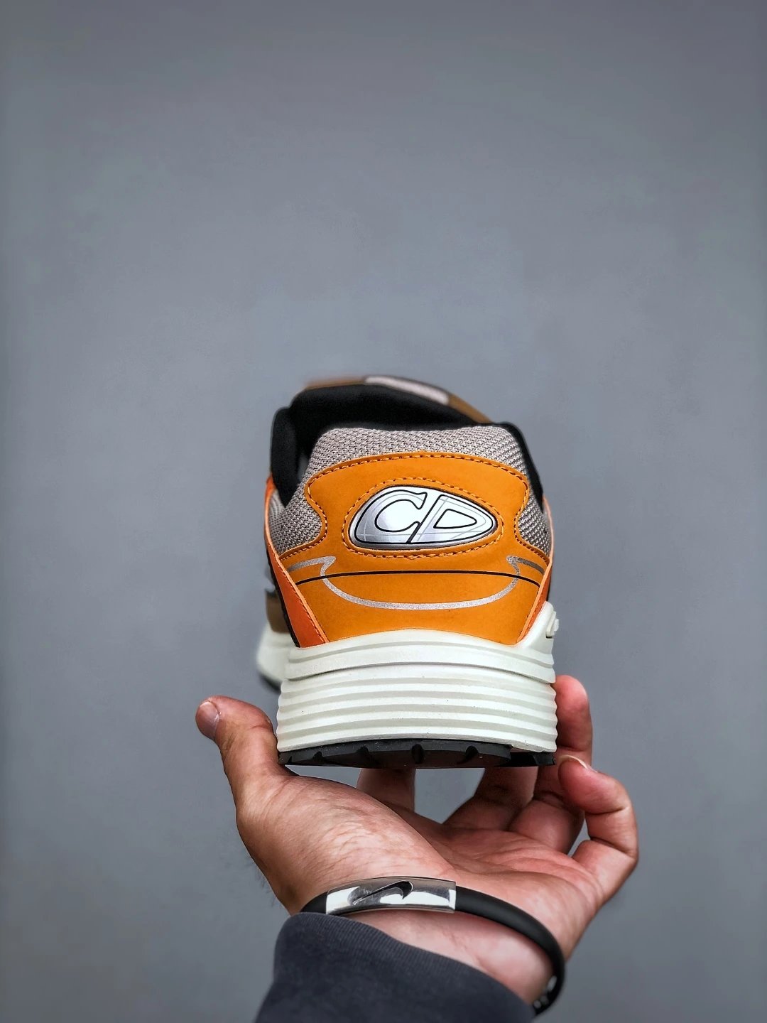 Dad Sneakers Mesh Brown-Orange - Gallery Image 7 - Detailed View