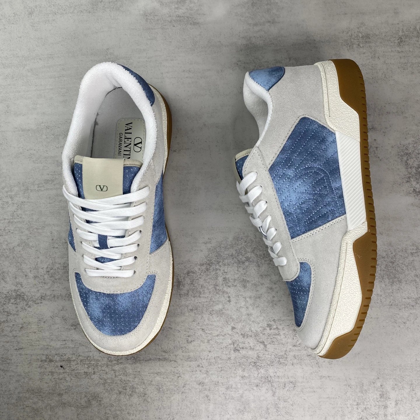 Joie de Jouer Leather Sneaker Ice Blue - Gallery Image 3 - Detailed View