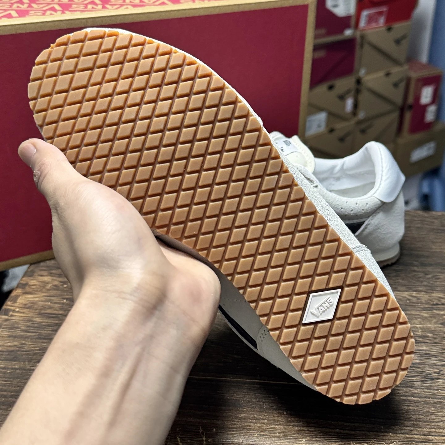 Retro Suede LowPro Sneakers Ivory - Gallery Image 8 - Detailed View