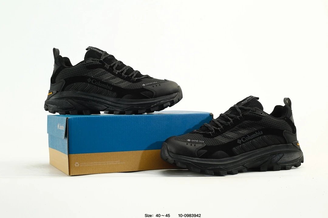 Trail Hiking Sneakers Vibram Sole Jet Black - Gallery Image 9 - Detailed View