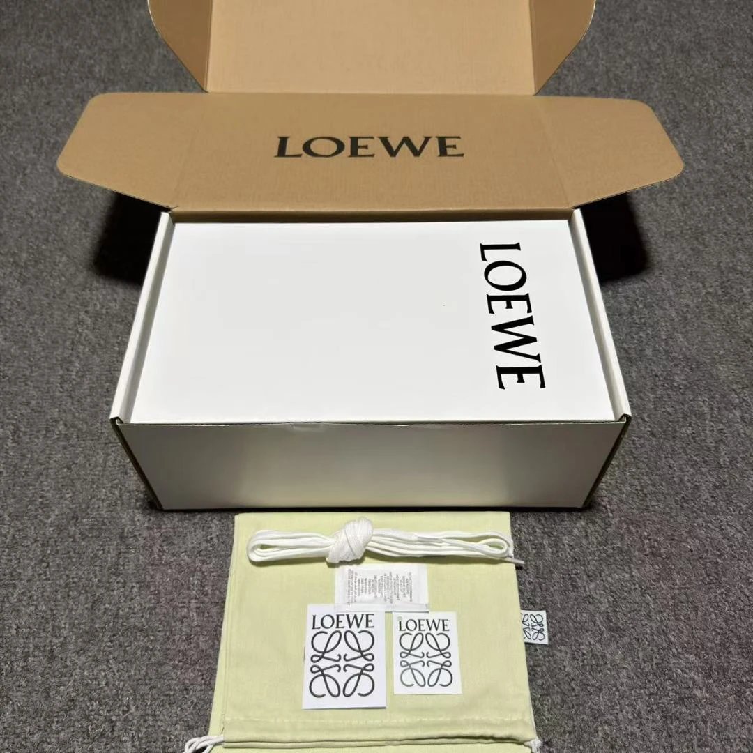 Loewe Ballet Runner Sneakers Black White - Gallery Image 8 - Detailed View