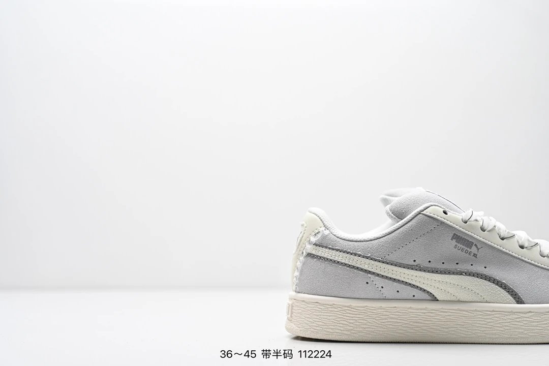 PUMA Suede Sneakers Grey White - Gallery Image 2 - Detailed View