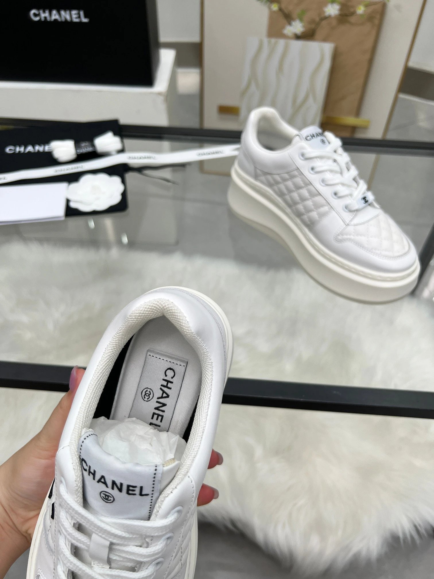 Chanel 25C Spring Summer Sneakers White - Gallery Image 6 - Detailed View