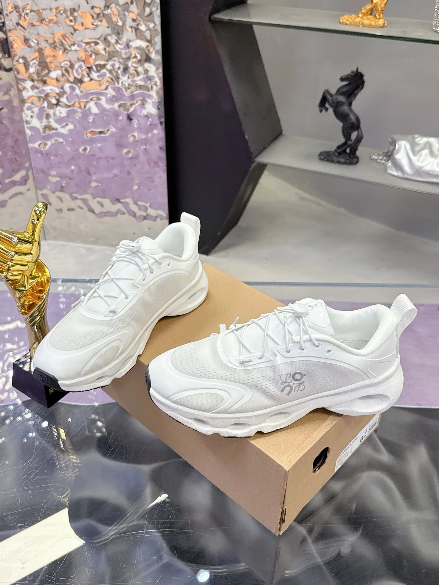 Loewe x On 3.0 Cloudventure Sneakers White - Gallery Image 5 - Detailed View