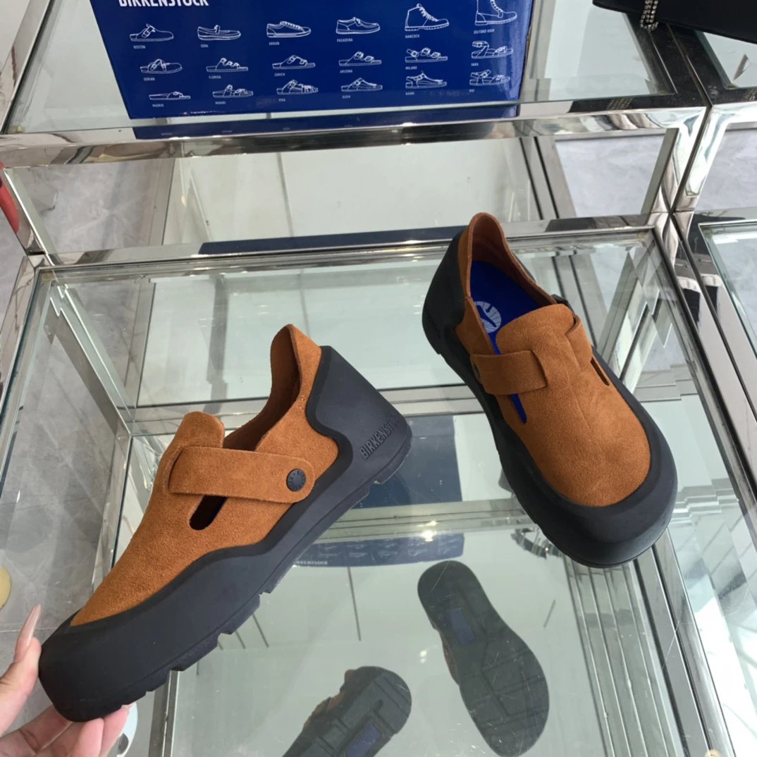 Suede Slip-On Loafers Ergonomic Design Rust Brown - Gallery Image 3 - Detailed View