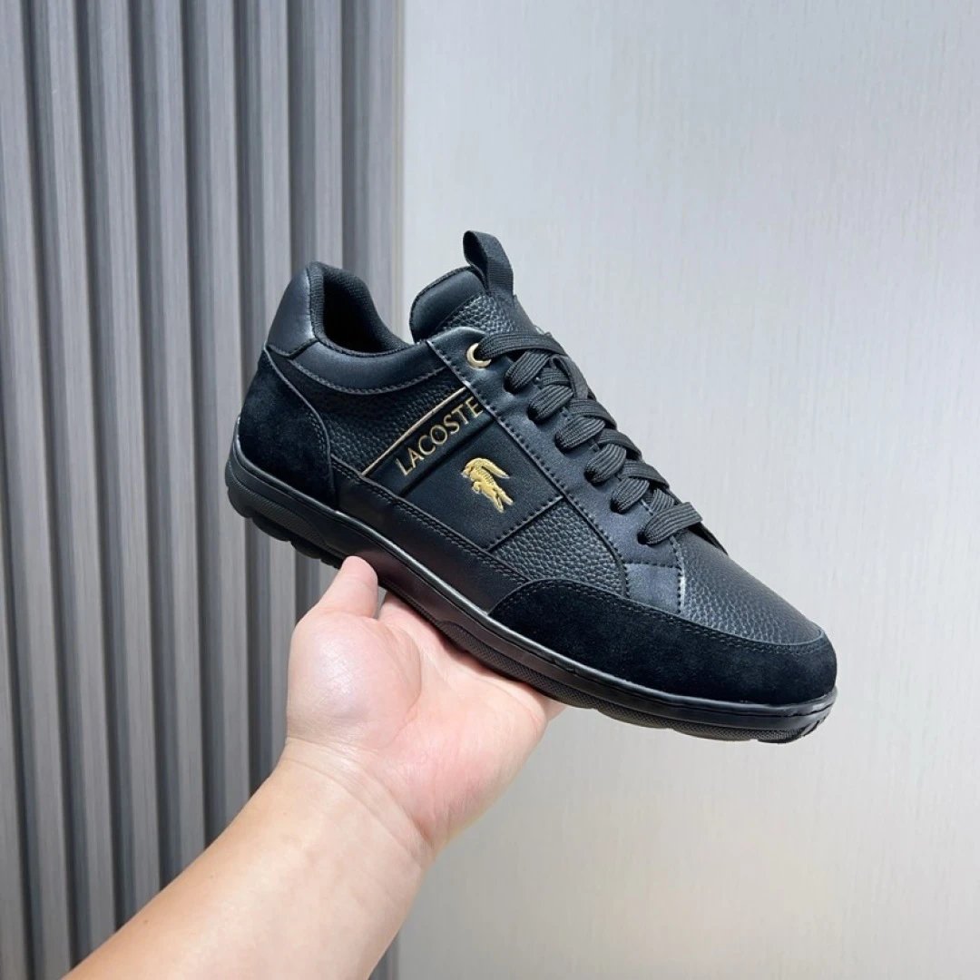 Lacoste Black Premium Sneakers - Gallery Image 2 - Detailed View