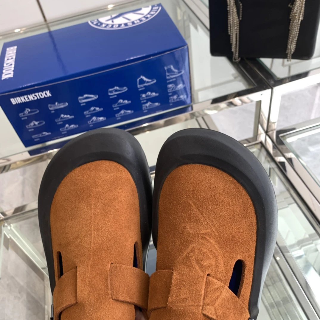 Suede Slip-On Loafers Ergonomic Design Rust Brown - Gallery Image 6 - Detailed View