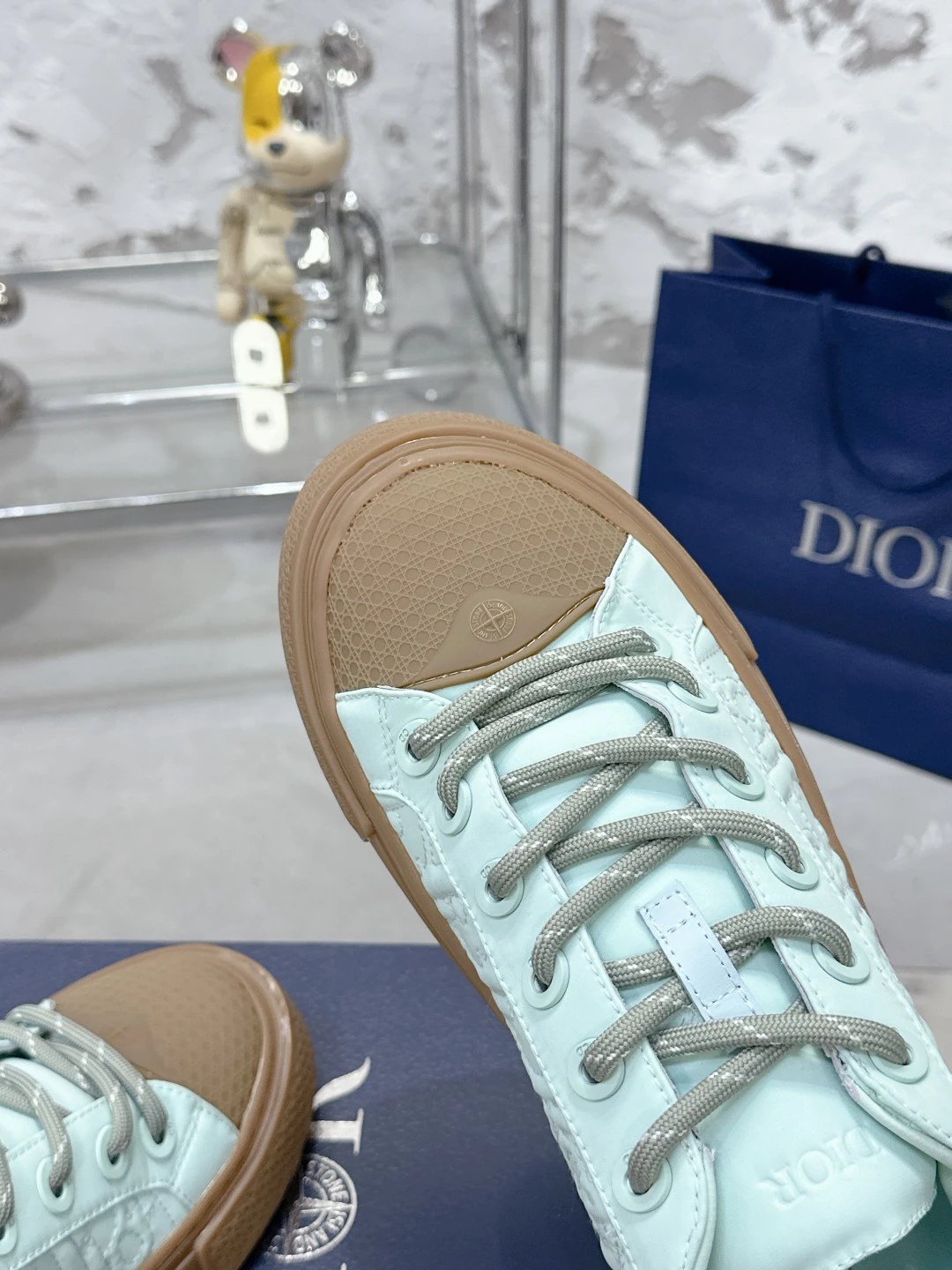 Casual Satin Sneakers Sage Green - Gallery Image 4 - Detailed View