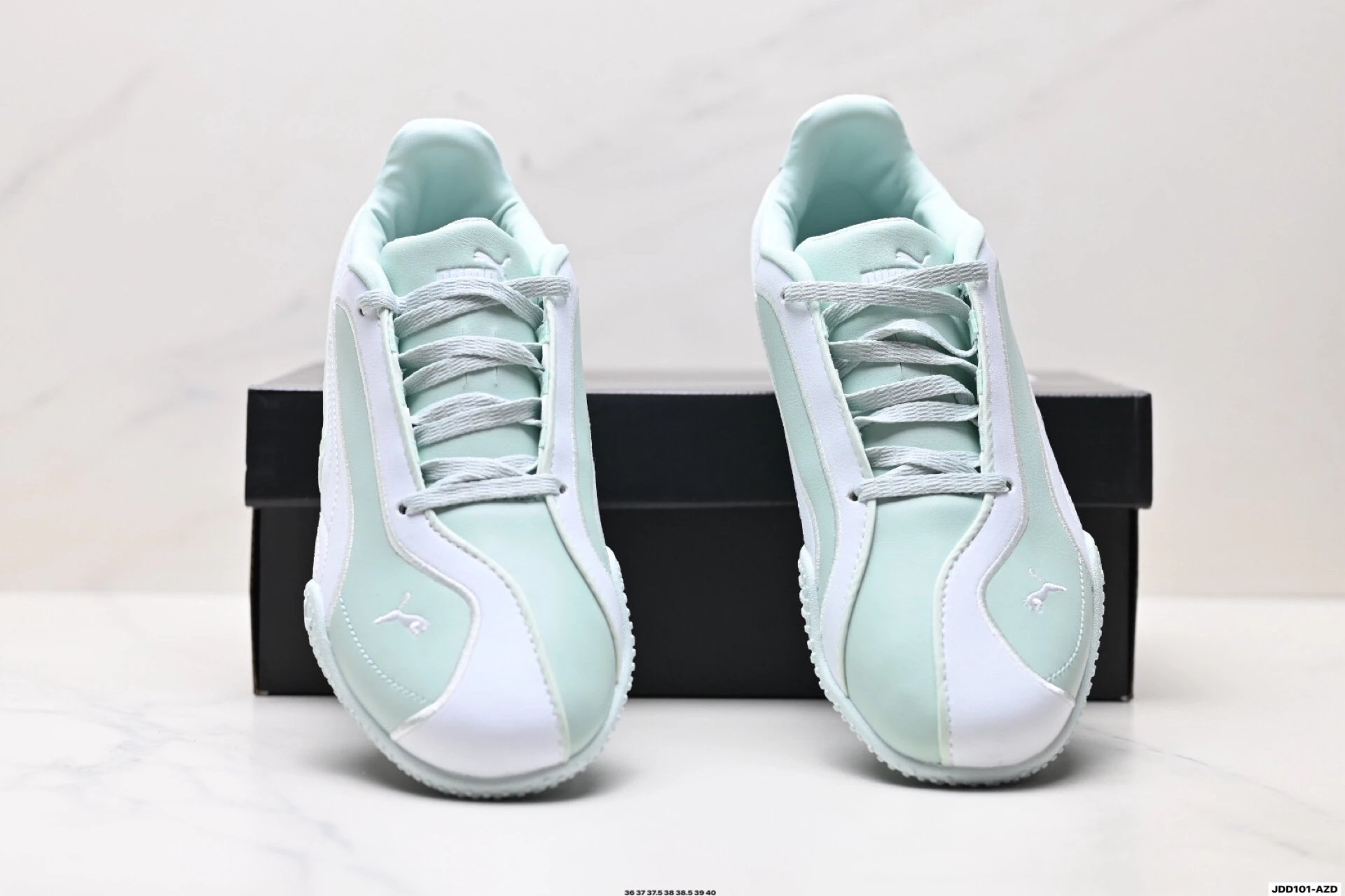 PUMA Bella V2 Leather Sneakers Mint Green - Gallery Image 7 - Detailed View