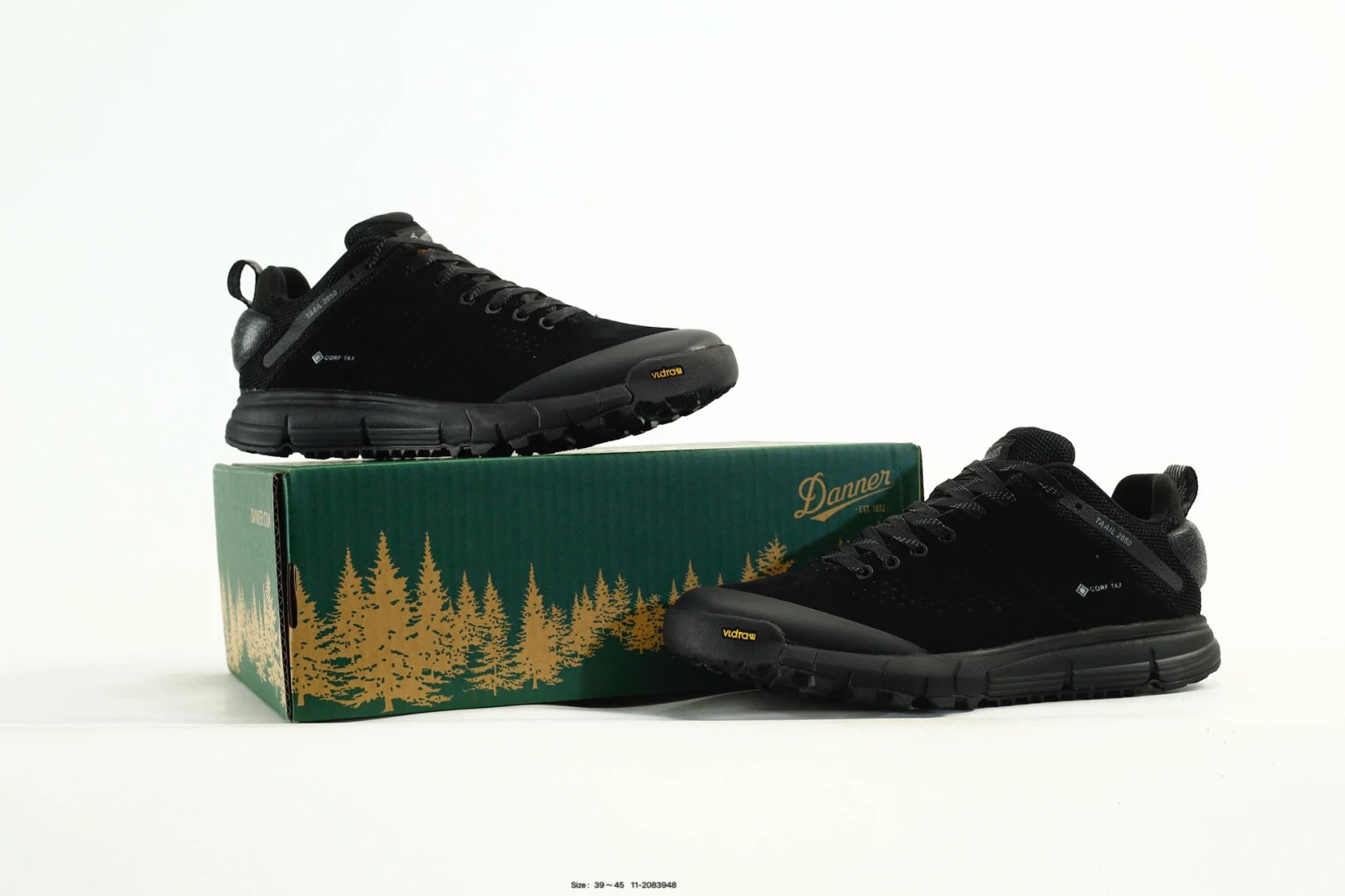 Trail Suede Hiking Sneakers Obsidian Black - Gallery Image 9 - Detailed View