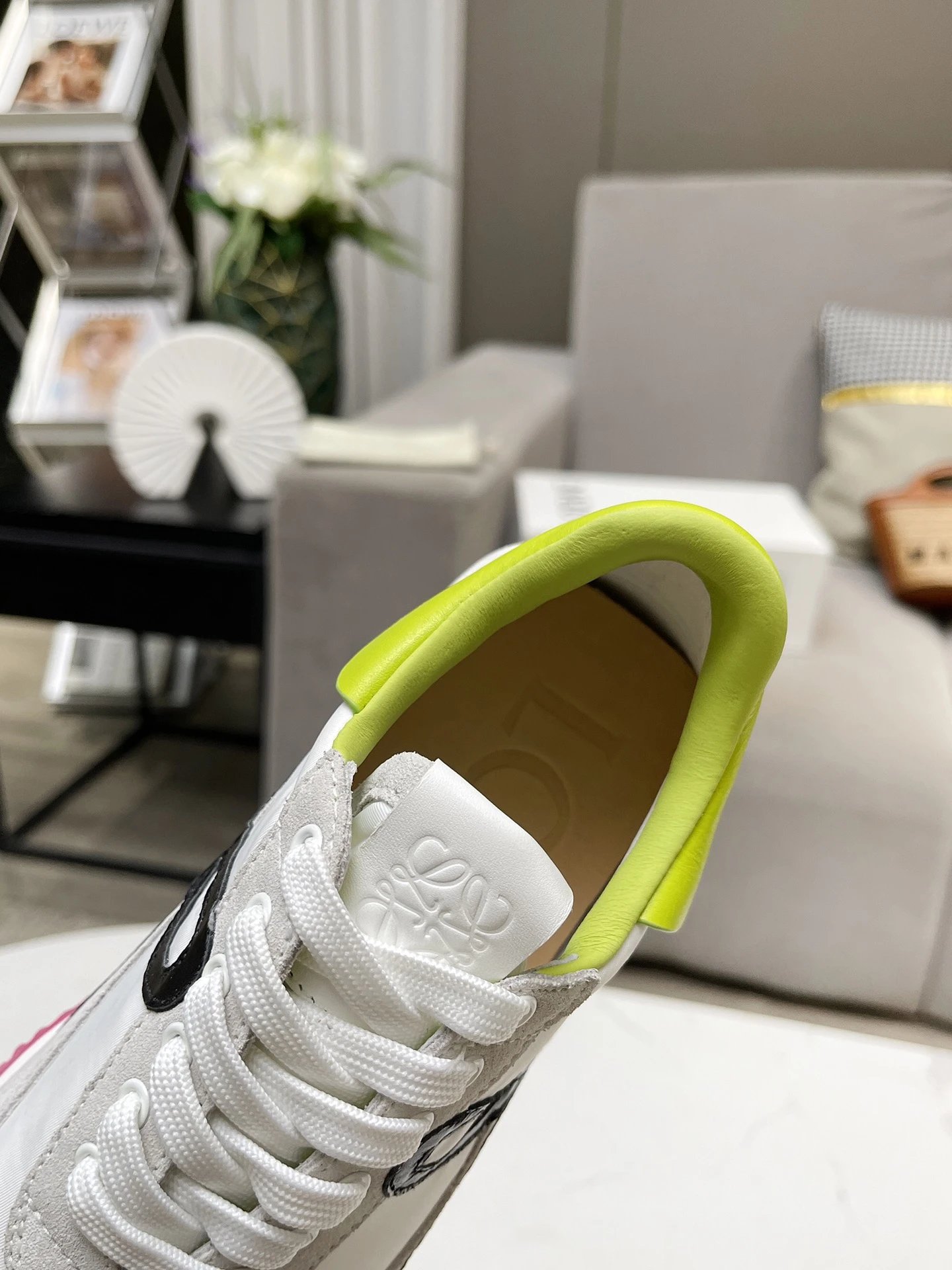 Loewe Hidden Heel Sneakers Grey Black - Gallery Image 7 - Detailed View