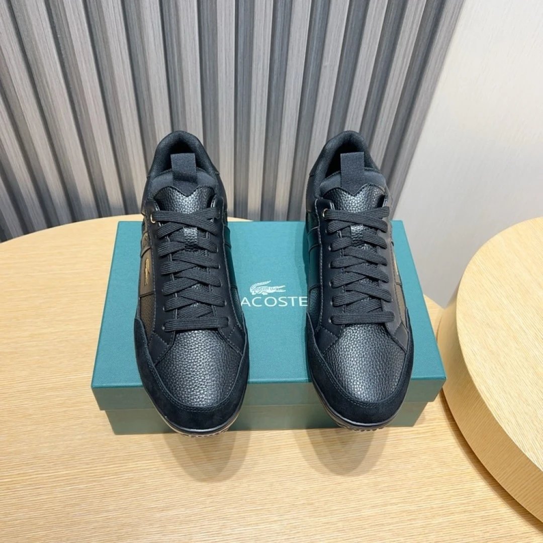 Lacoste Black Premium Sneakers - Gallery Image 4 - Detailed View