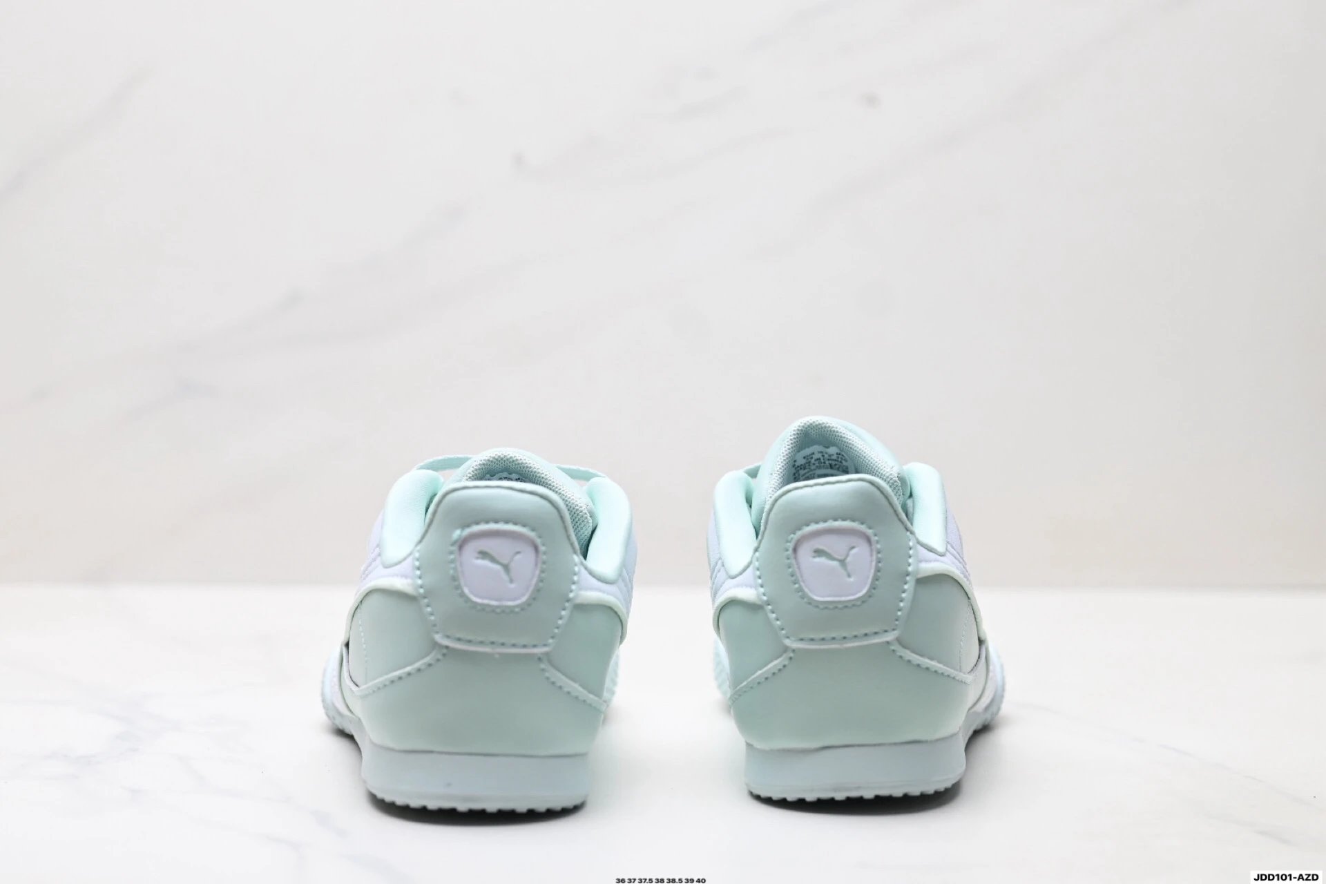 PUMA Bella V2 Leather Sneakers Mint Green - Gallery Image 6 - Detailed View