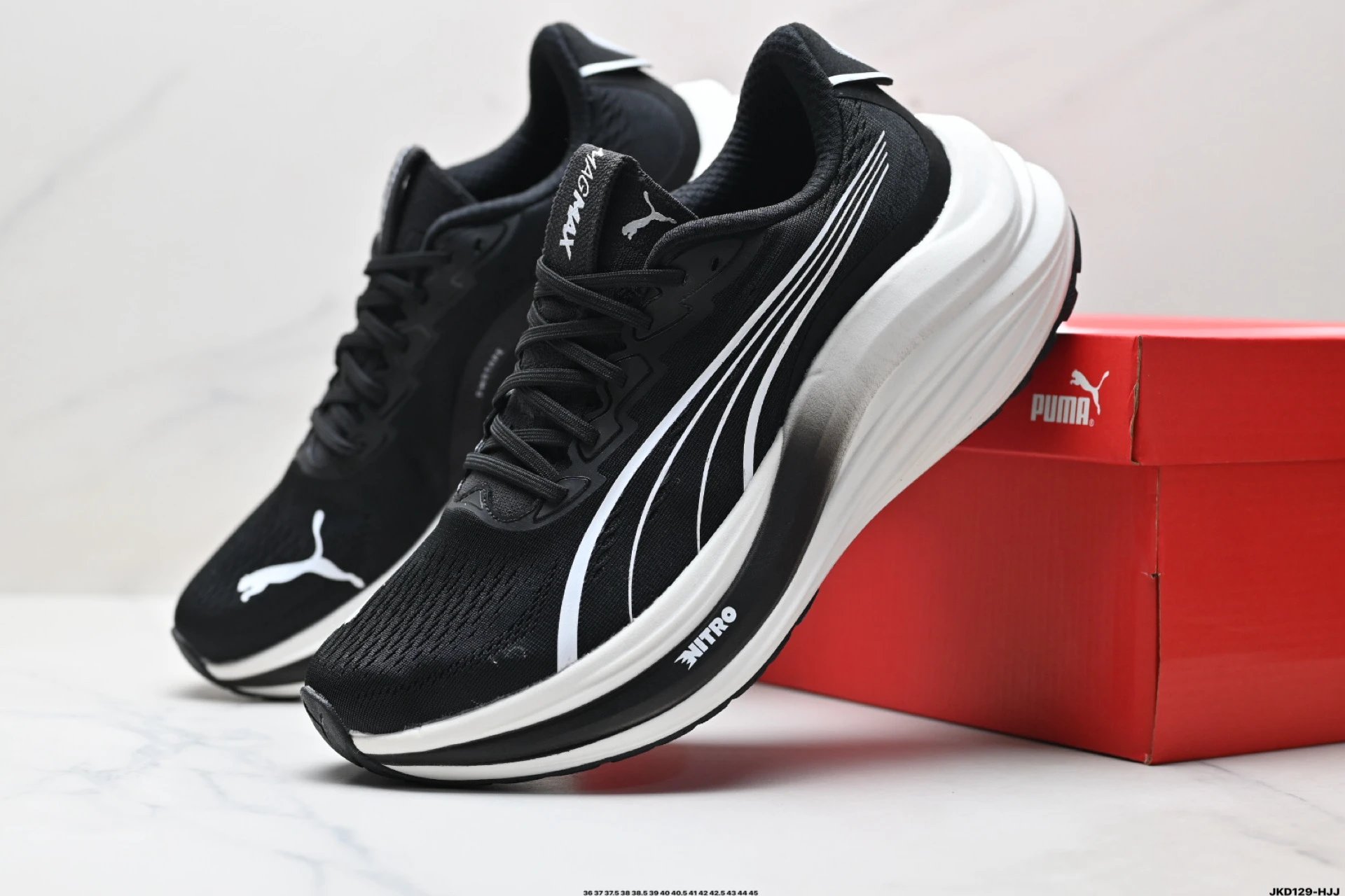 PUMA Deviate Nitro Sneakers Black White - Gallery Image 8 - Detailed View