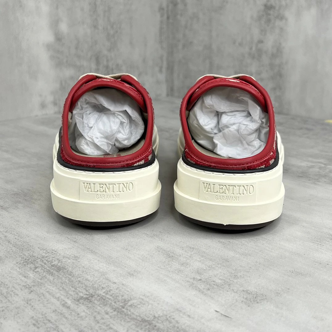 Canvas Mule Sneakers Retro Crimson - Gallery Image 5 - Detailed View