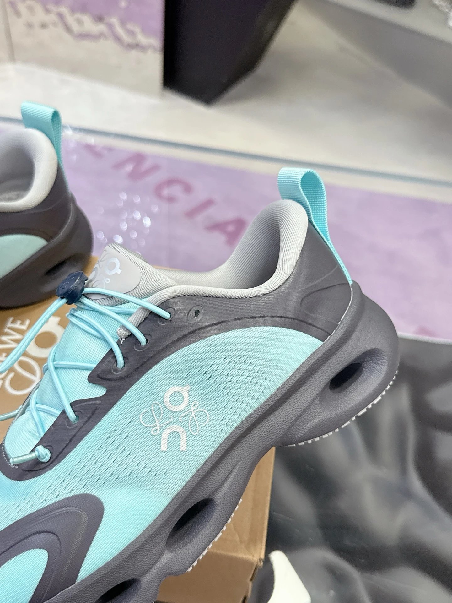 Loewe x On 3.0 Cloudventure Sneakers Blue Gray - Gallery Image 8 - Detailed View