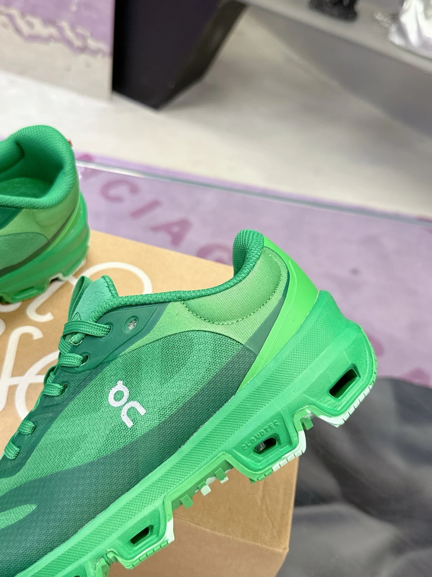 Loewe x On Running 3.0 Cloudtilt Sneakers Green - Gallery Image 6 - Detailed View