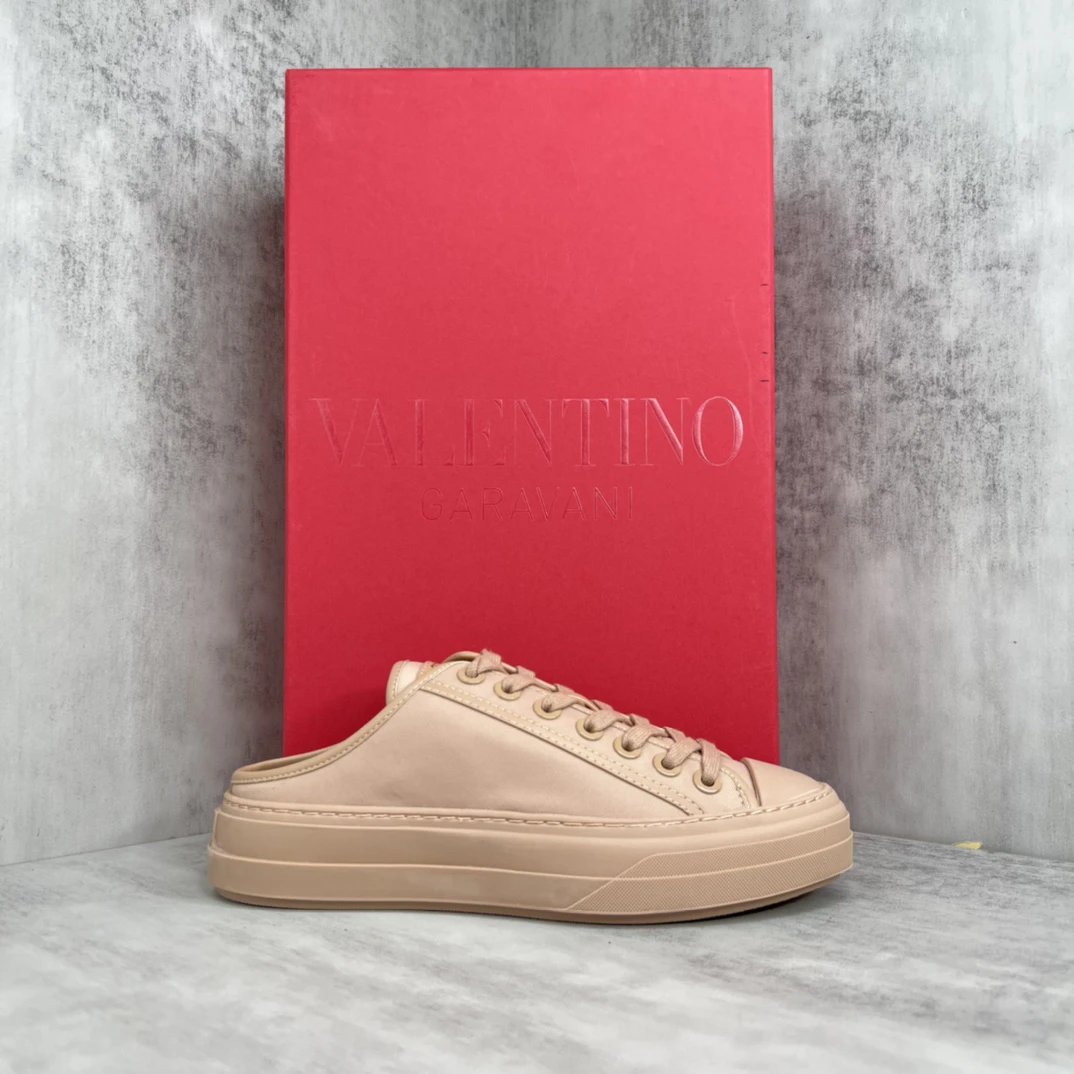 Slip-On Leather Sneakers Blush Beige - Gallery Image 1 - Detailed View