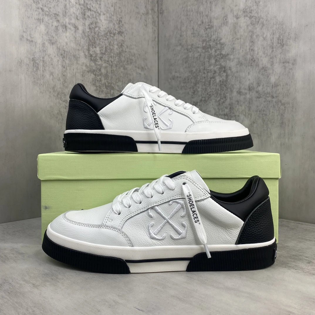 Low Vulcanized Canvas Sneakers Rubber Sole Leather Lining White Black - Gallery Image 9 - Detailed View