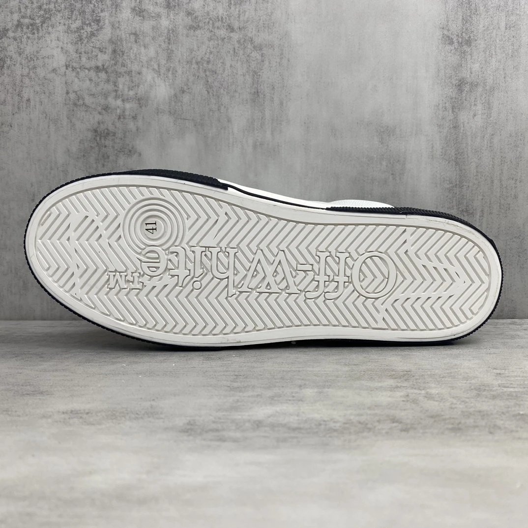 Low Vulcanized Canvas Sneakers Rubber Sole Leather Lining White Black - Gallery Image 8 - Detailed View